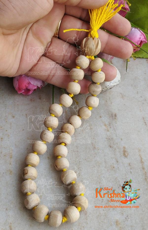 Pure Tulsi Ki Mala 27 Beads With Yellow Tassel