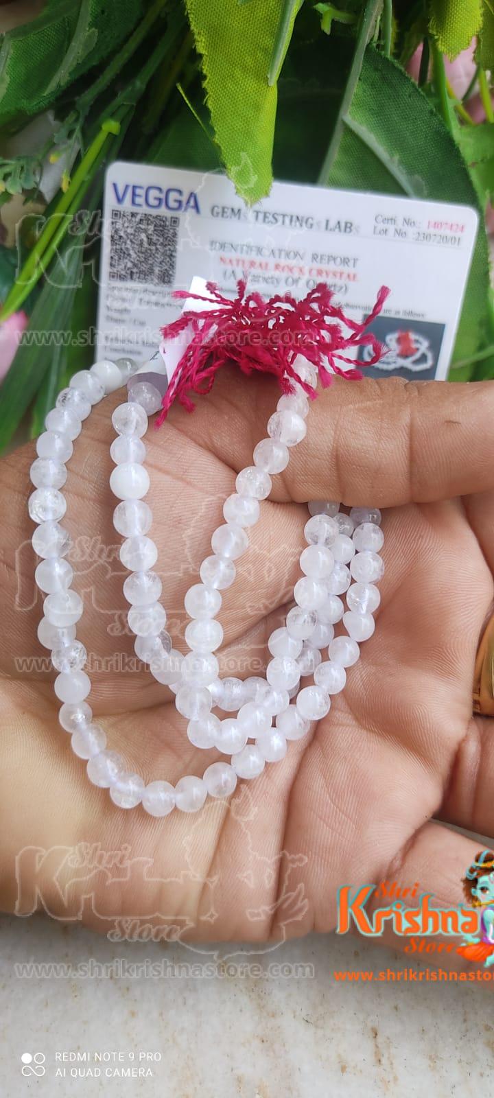 Original Sphatik Lab Certified Mala – Premium Quality 6 Mm Beads