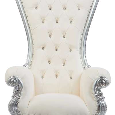 Vintage "Cinderella" Shellback Throne (White/Silver) Profile Picture