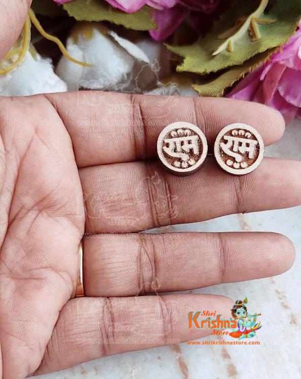 Ram Naam Design Tulsi Earrings Set