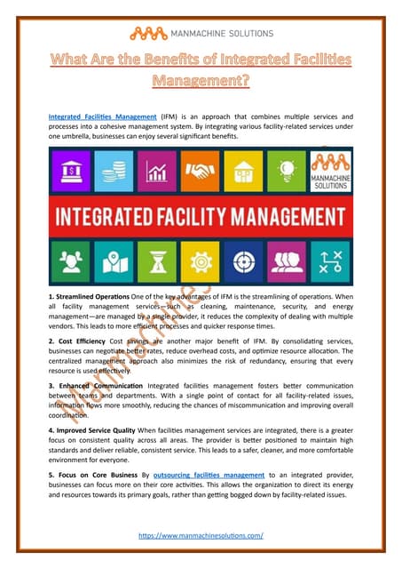 What Are the Benefits of Integrated Facilities Management? | PDF