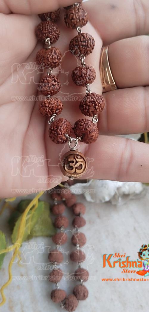 54+1 Beads 7 Mukhi Rudraksha Mala With Silver