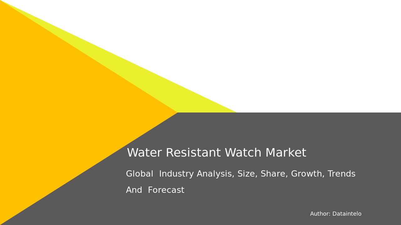 Request For Sample of Water Resistant Watch Market Research Report 2032