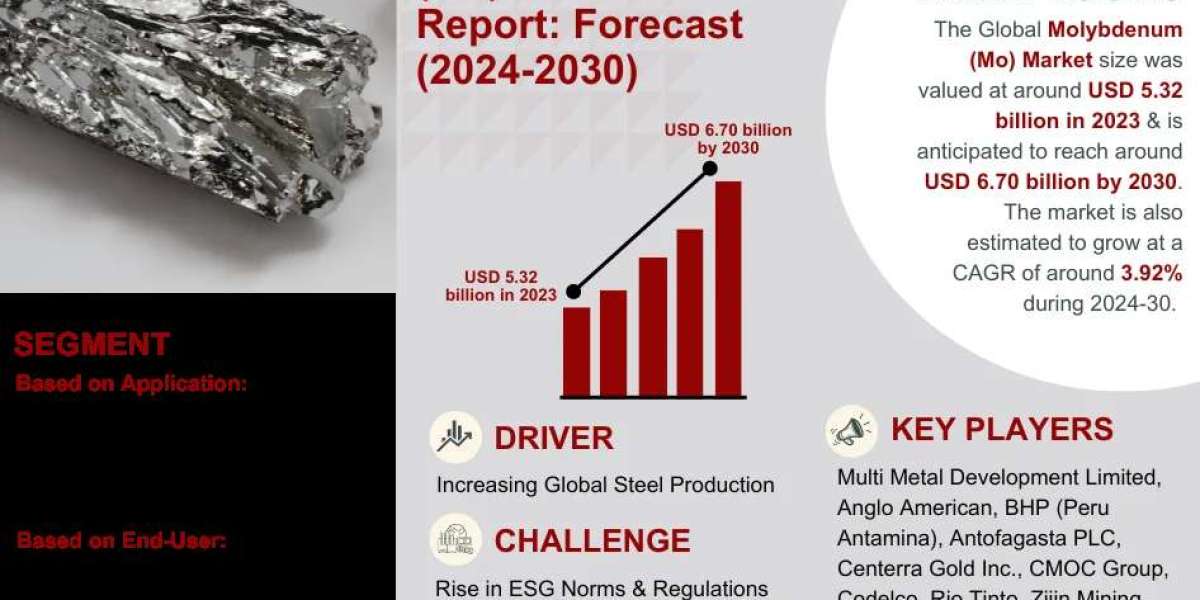 Molybdenum (Mo) Market Growth Report, Projected to Grow at a CAGR of 3.92% Through 2030