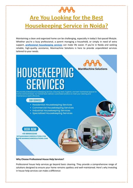 Are You Looking for the Best House Help Service in Noida? | PDF | Free Download