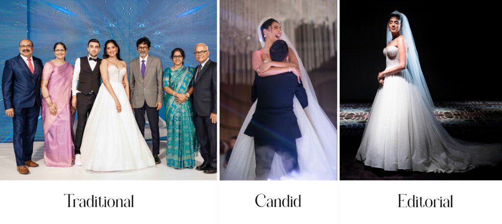 Traditional vs. Candid vs. Editorial Wedding Photography ?