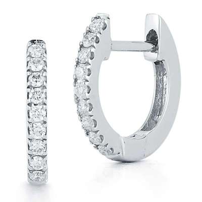 Deutsch Signature Small Diamond Huggie Earrings Profile Picture