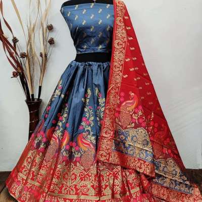 Grey Banarasi Silk Lehenga Profile Picture